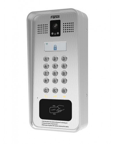 Fanvil i33V SIP домофон с камерой, громкоговорителем, клавиатурой и считывателем RFID карт
