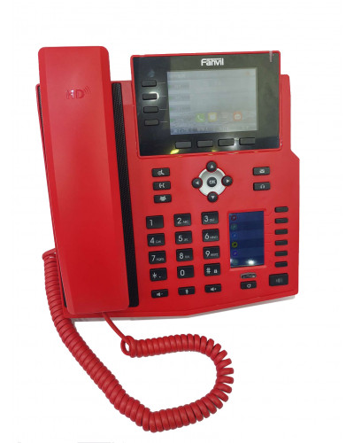 Fanvil X5U-R - Красный IP-телефон, 6 линий SIP, HD Audio, PoE, 2 порта 10/100, USB